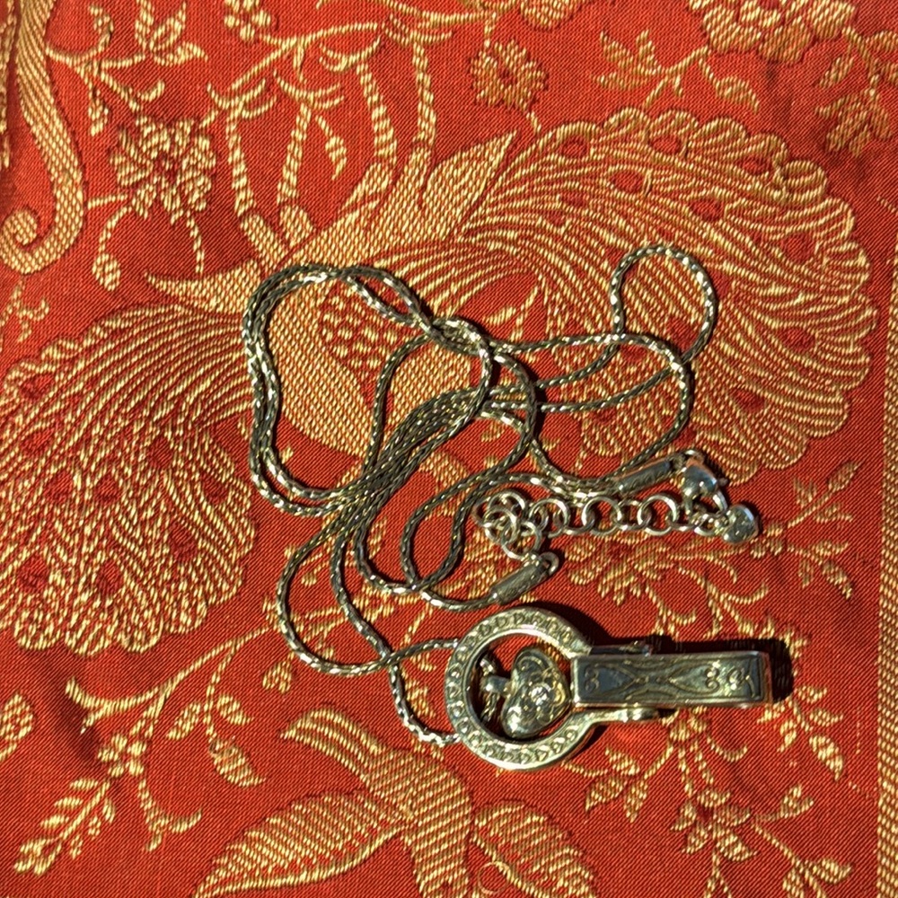Brighton badge clip necklace